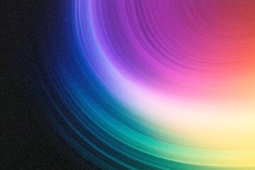 Fototapeta premium Colorful gradient background showing concentric circles emerging from darkness