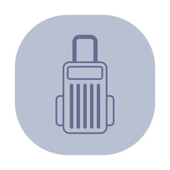 Icon of suitcase, symbolizing travel and exploration. Vacation planning, travel services, or adventure concept
