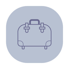 Simple line icon of travel bag, symbolizing essence of adventure and exploration. Journeys and new experiences concept