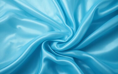 Obraz premium A close-up of soft blue silk fabric
