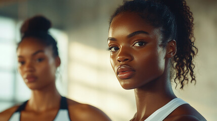 Energetic women athletes training together in a gym setting showcasing camaraderie and fitness dedication