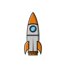 Cartoon Rocket Illustration