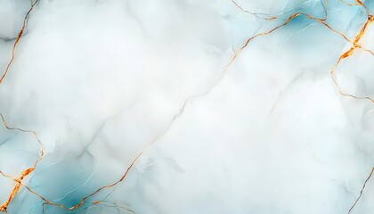 A beautiful abstract marble texture showcasing soft white and blue hues, accented with golden veins. Perfect for backgrounds, wallpapers, or design projects needing elegance.