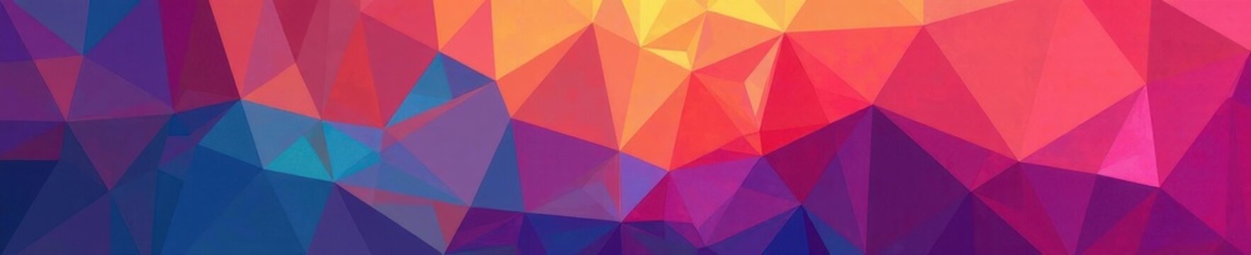 Abstract geometric background, Voronoi diagram with Delaunay triangulation, vibrant color palette , edges, bright