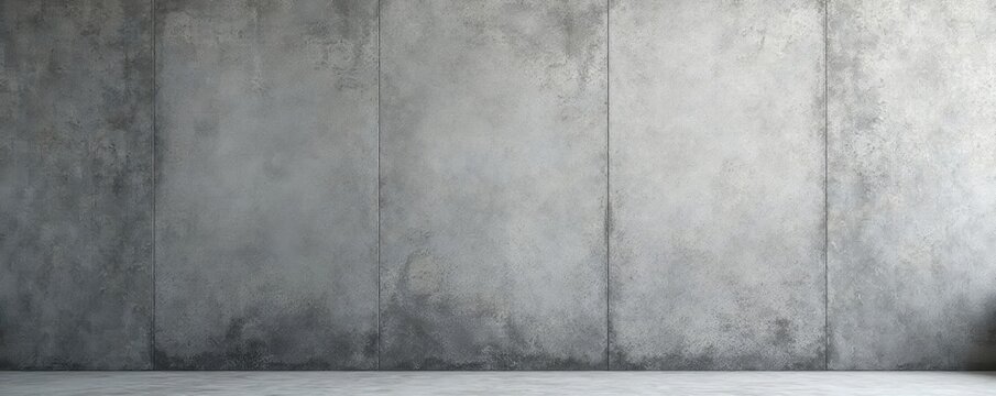 Abstract gray concrete wall Uneven surface, visible wear , grunge, urban