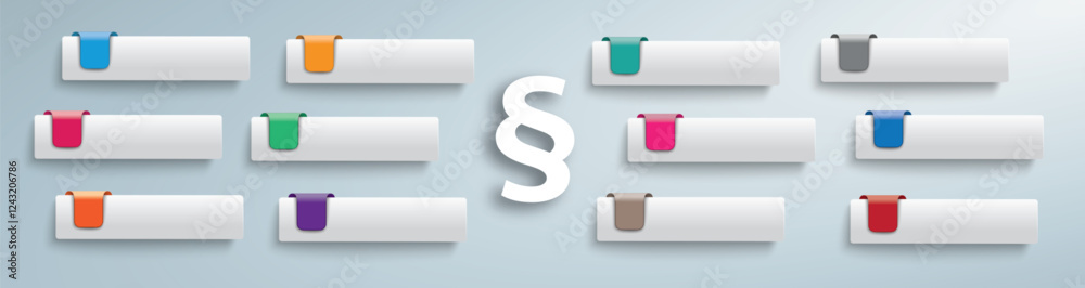 Canvas Prints 12 tabs long header paragraph infographic