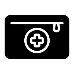 Obraz premium first aid kit glyph icon