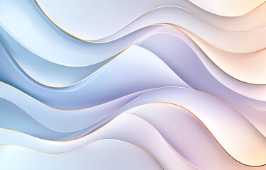 Obraz premium A smooth, flowing abstract background design featuring soft waves in pastel colors. Ideal for use in modern digital artwork, presentations, or creative projects.