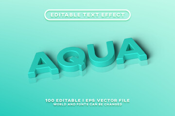 Aqua Editable Text Effect Design