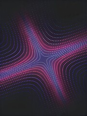 Obraz premium Dynamic Abstract Design of Purple and Blue Dots