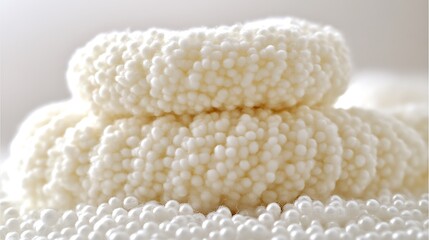 A close-up of a soft, plush fabric with a smooth texture and slight sheen.