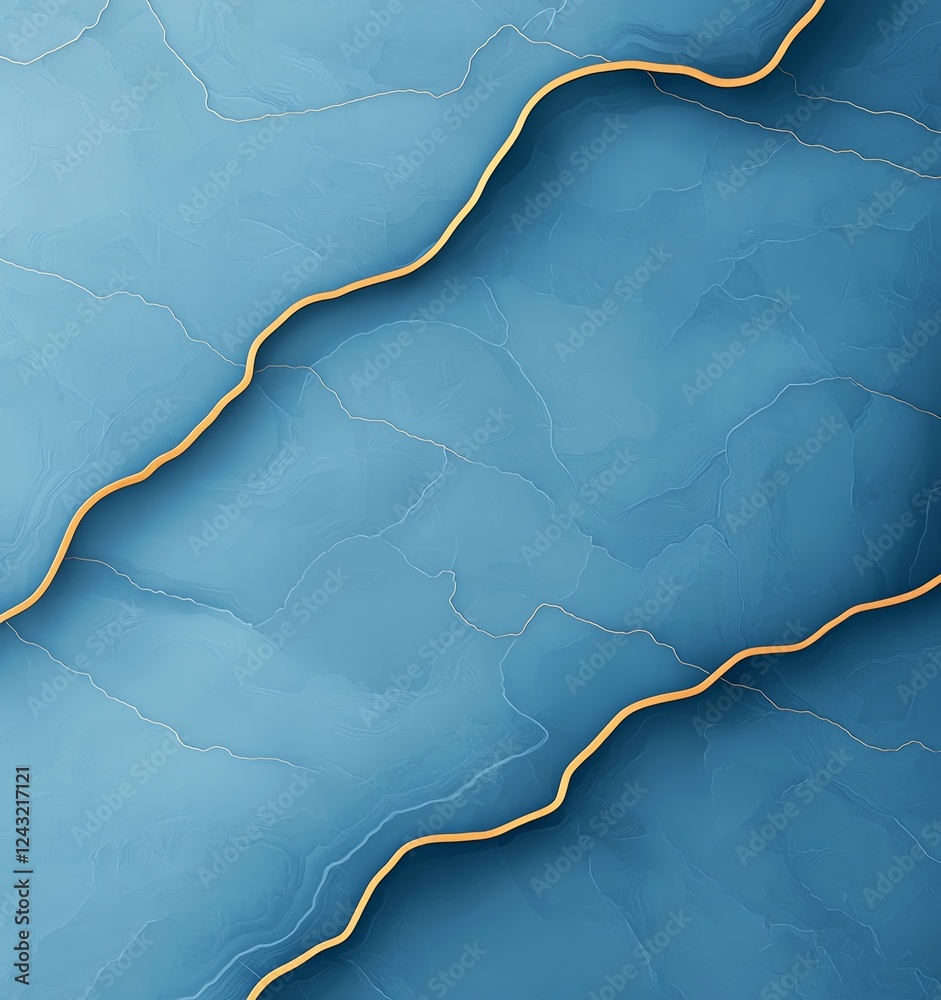 Poster an abstract design featuring flowing lines and soft waves in soothing shades of blue, creating a cal