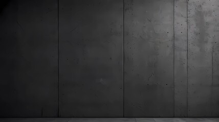 Dark grey black textured concrete wall background