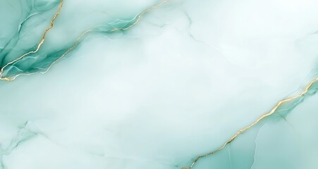 Naklejka premium An elegant abstract background featuring soft mint green and gold accents. Perfect for presentations, digital art, and design projects seeking a sophisticated touch.