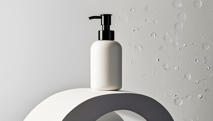Elegant Simplicity White Soap Dispenser on a Pedestal