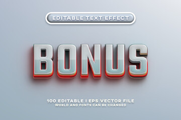 Bonus 3D Style Editable Text Effect Design
