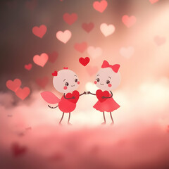 Valentine's day background card invitation, wallpaper or graphic resource to use on February. hearts and flowers, roses, mainly red color