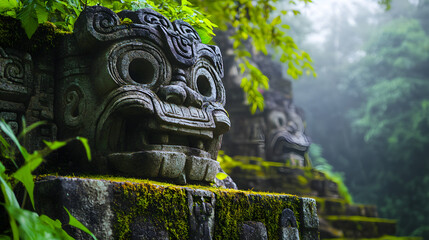 Exploring the Enigmatic Hidden Jungle Temple City with Glowing Glyphs and Intricately Carved Mysteries