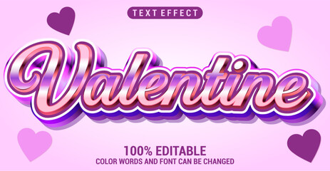 Valentine text style effect