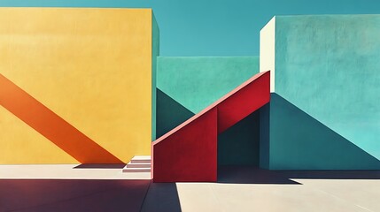 Intricate Abstract Geometric Art with Overlapping Shapes in Beige, Gray, and Gold