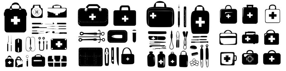 First aid kit essentials displayed in a clear, organized layout for easy reference and usage in emergencies