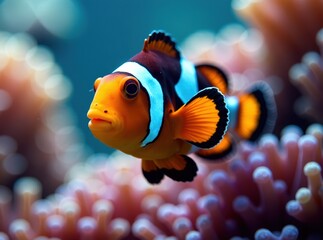 Stunning Clown Triggerfish in Coral Reef Close-up