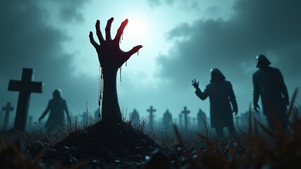 Spooky Graveyard Hands - Halloween Horror