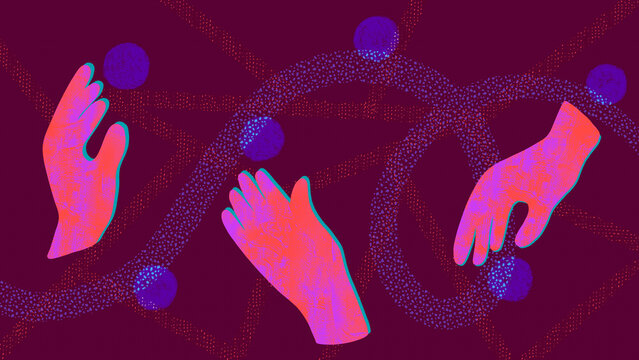 Illustration highlighting day to day business management technologies and tools