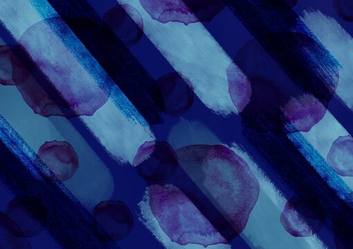 Artwork with vibrant blues creating striking visual background