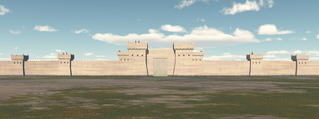 Die Festungsmauer von Troja