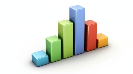 Colorful Bar Chart Illustration Representing Data Growth and Analysis