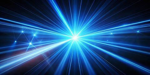 Abstract Dynamic Blue Laser Light Backgrounds: High-Tech Vibrant PNG Images for Design Projects