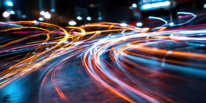 Nighttime Light Trails of Moving Vehicles