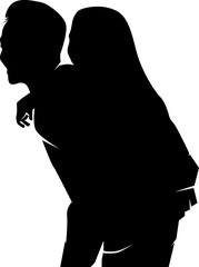 A young father holding his daughter while having fun, world father's day