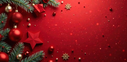 Rich red Christmas background, festive texture, red, celebration