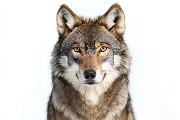 Fototapeta premium a wolf isolated on white background