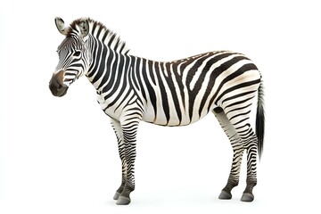 Obraz premium a zebra isolated on white background