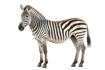 Obraz premium a zebra isolated on white background 