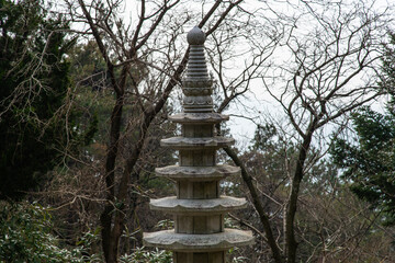 stone pagoda in the Buddhist temple