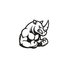 Rhinoceros mascot template