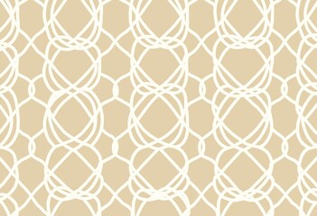 日本の幾何学模様：連動する円を持つシームレスな七宝繋ぎ。テキスタイルと背景のためのエレガントなデザイン [にほん きかがく もよう れんどう えん もつ シームレス しっぽうつなぎ テキスタイル はいけい エレガント デザイン]
