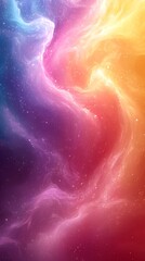 Fototapeta premium A vibrant cosmic swirl of colors blending seamlessly, featuring shades of pink, purple, and orange against a shimmering starry backdrop, creating a mesmerizing galactic scene.