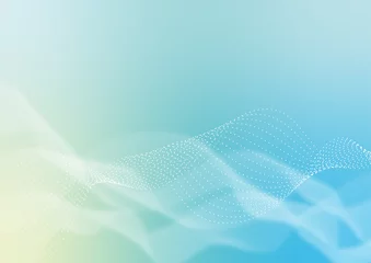 Gardinen 水色と黄色のグラデーション　波形デジタルイメージ背景 Light blue and yellow gradation waveform digital image background © saku