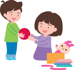 help with the housework 2: 4put away in the toy box