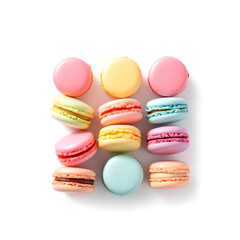 Obraz premium Colorful Macaron Collection Sweet Treats Pastry Dessert
