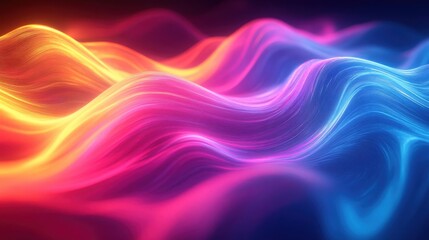 Fototapeta premium Background of Vibrant Abstract Waves of Colorful Light