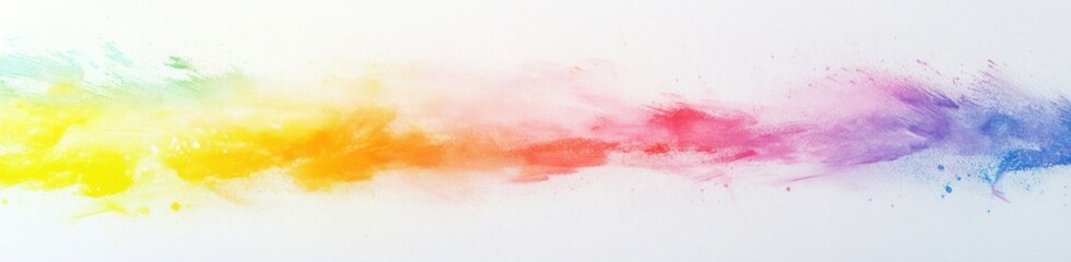 Obraz premium Abstract rainbow watercolor wash painting.