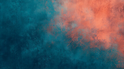Fototapeta premium Muted Abstract Noise Texture with a Cinematic Aesthetic Showcasing Teal and Orange Hues Featuring a Distressed Grunge Pattern Ideal for Backgrounds Artistic Design Overlays and Modern Visual Projects
