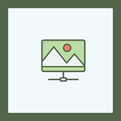 Connected Photo Gallery Icon Minimalist Design