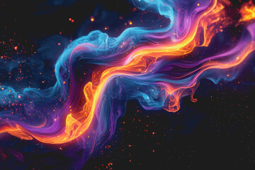 Obraz premium High definition colorful smoke wallpaper with vibrant hues and swirling patterns for desktop and mobile backgrounds